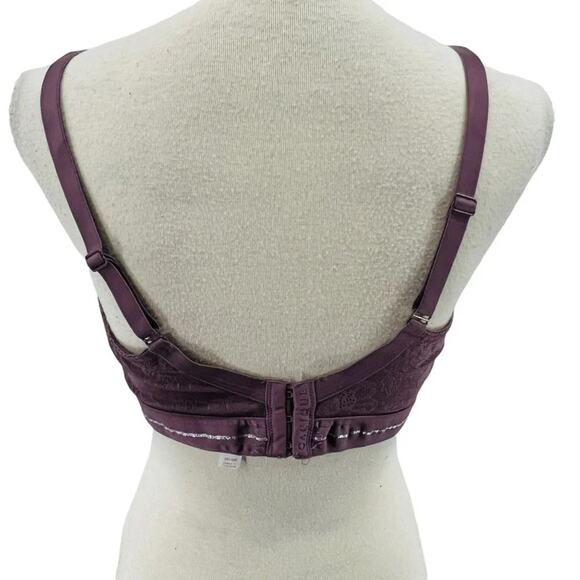 Lane Bryant Cacique Bra Modern Lace Lightly Lined Full Coverage Plum Purple - Picture 4 of 9